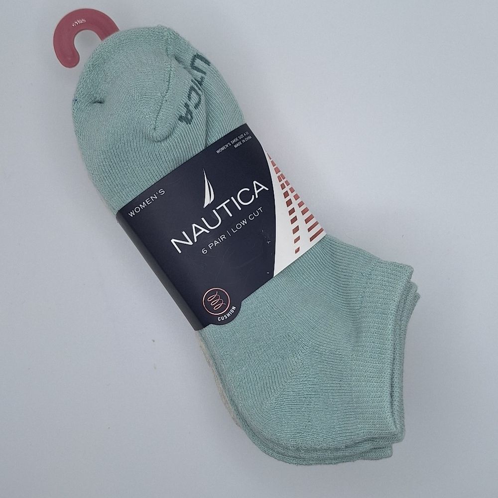 Nautica cushion low cut socks 6 pair set
